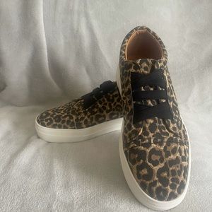 Leopard Print Slip on Sneakers